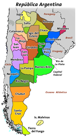 Países Limitrofes, Provincias y Capitales de Argentina | Taringa!