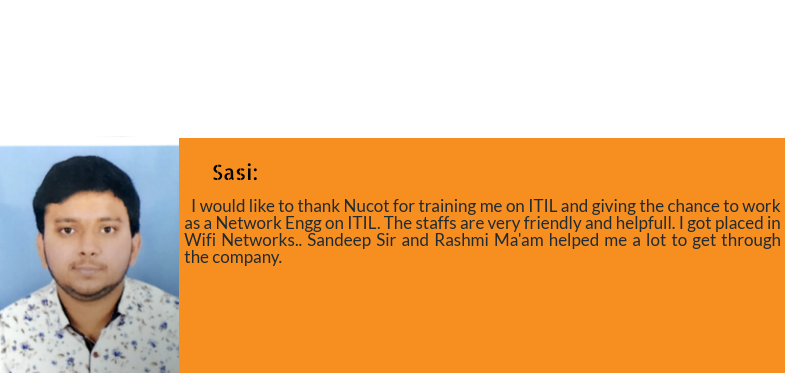 Sasi placed as Network Engineer