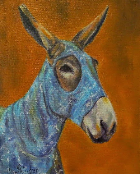 "Mo Vision" , a donkey portrait in his slinky suit