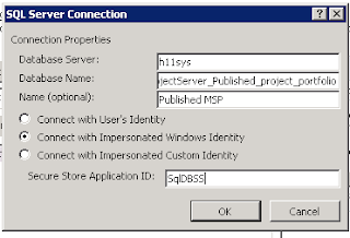 database server database name secure store application id