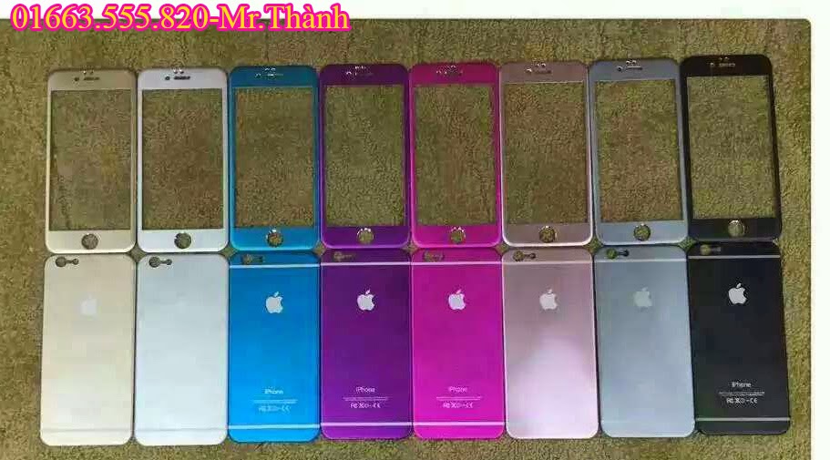 Kính Cường Lực Nhôm Full Đổi Màu Máy iPhone 6Plus 2Mặt Kính Cường Lực Nhôm Full Đổi Màu Máy iPhone 6Plus 2Mặt