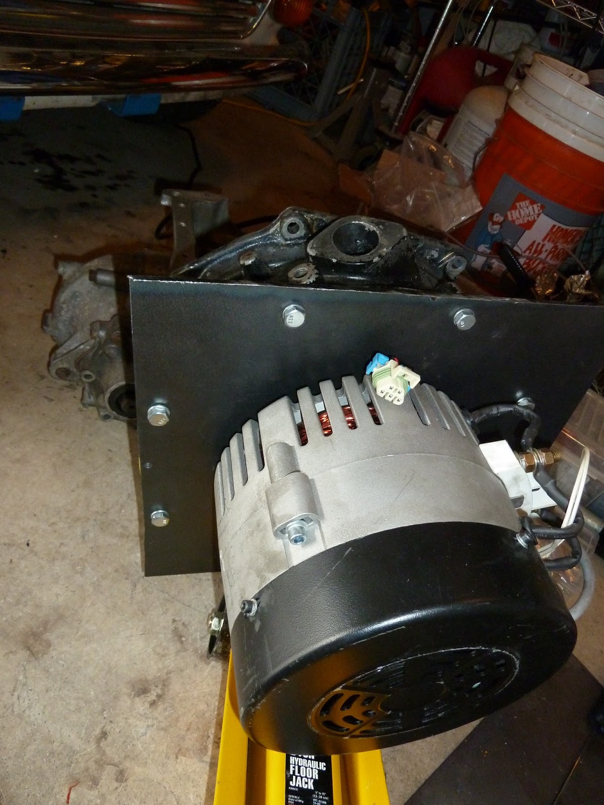 1973 Austin Mini Mounting the Electric Motor