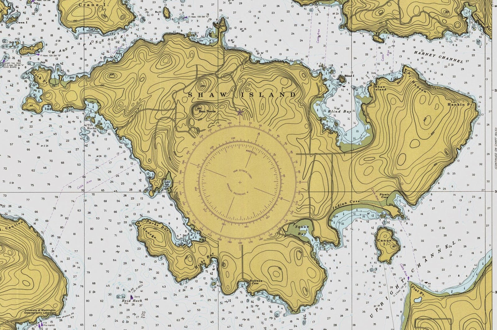 Windborne in Puget Sound Destination Indian Cove, Shaw Island, San