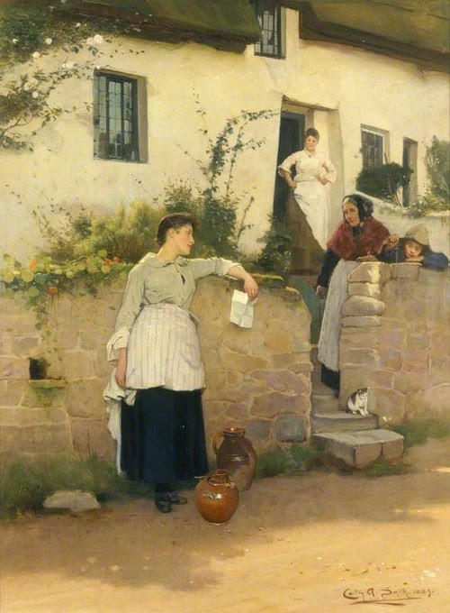 British Paintings Carlton Alfred Smith (18531946), Neighbourly gossip