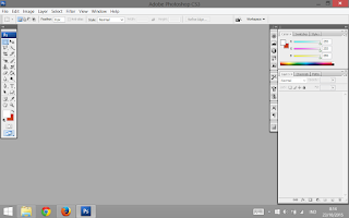 Tampilan awal photoshop