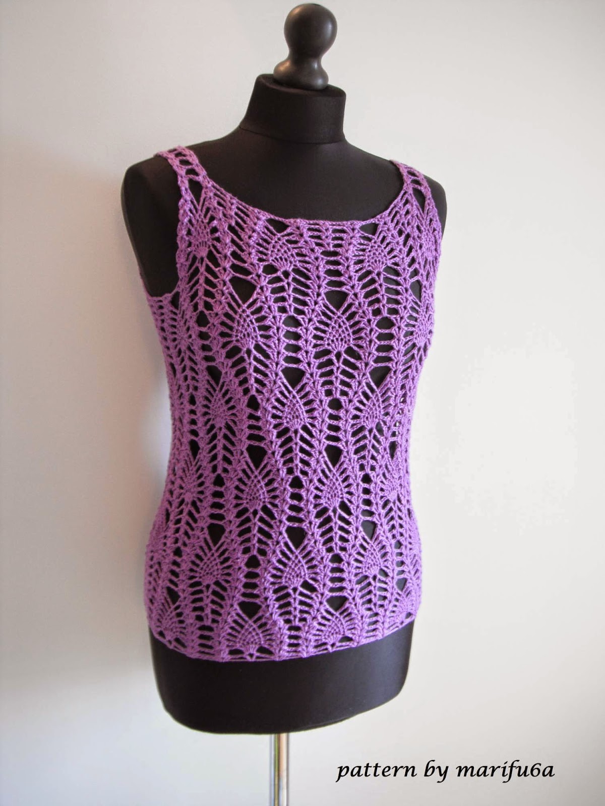 Free crochet patterns and video tutorials How to crochet pineapple top