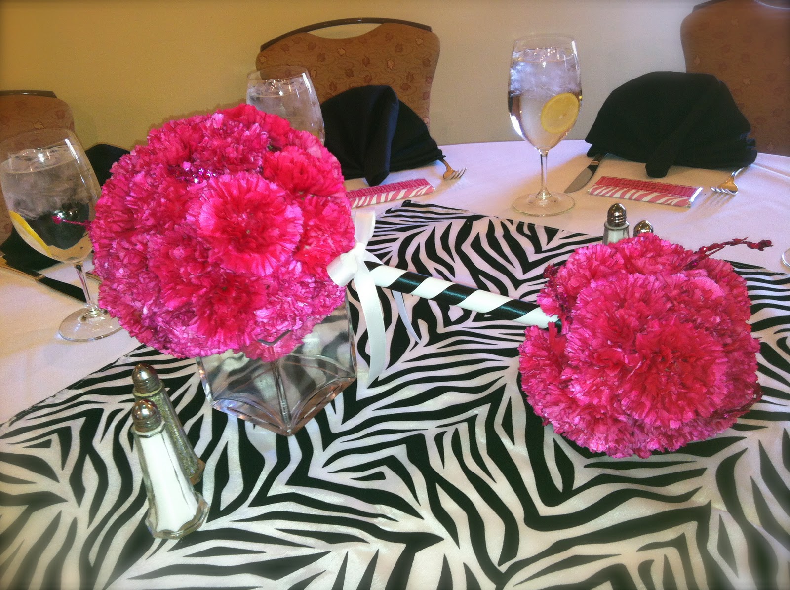 It's simple. Jen's Pink & Zebra Baby Shower