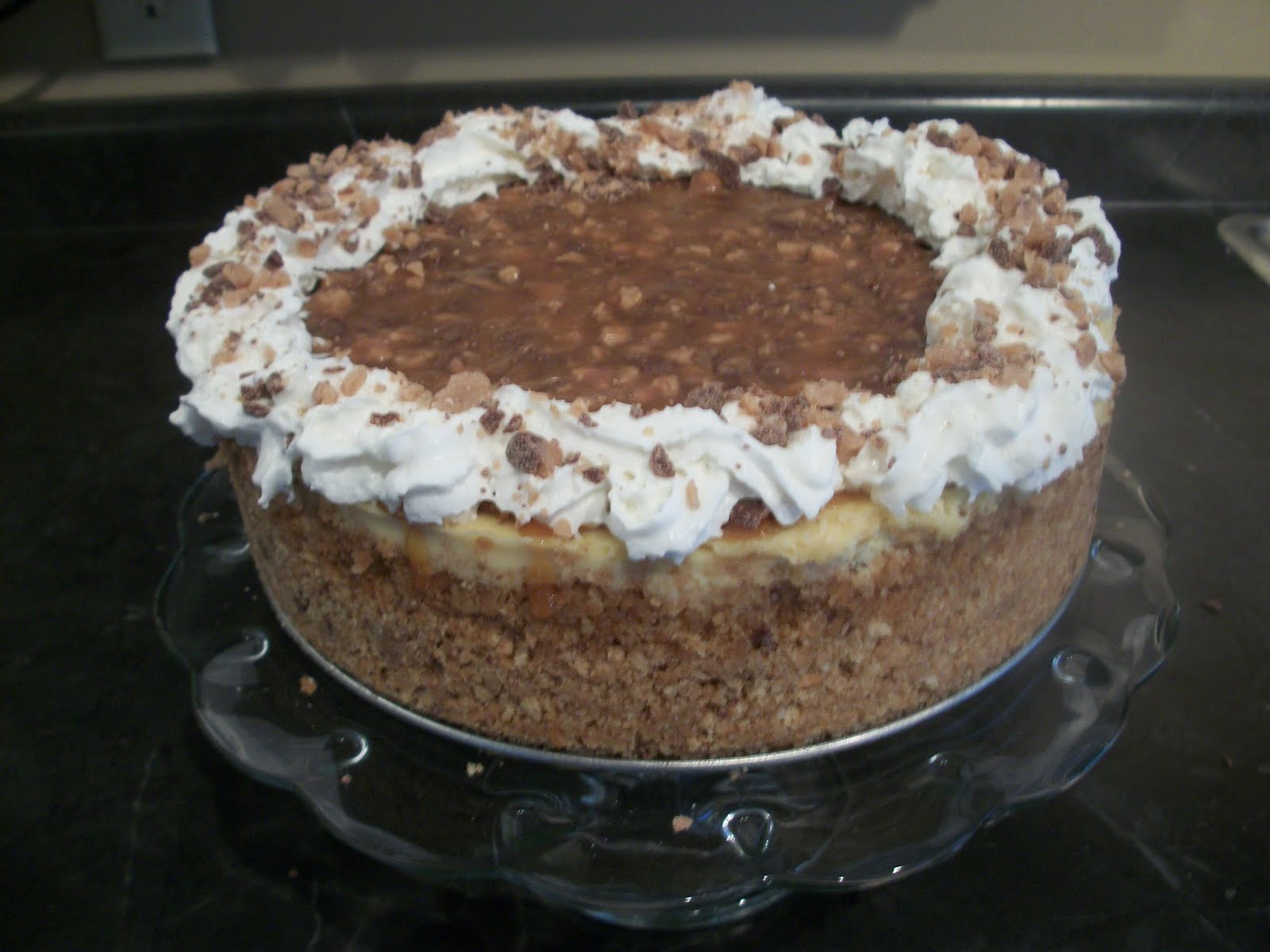 Cook with Sara Caramel Toffee Crunch Cheesecake
