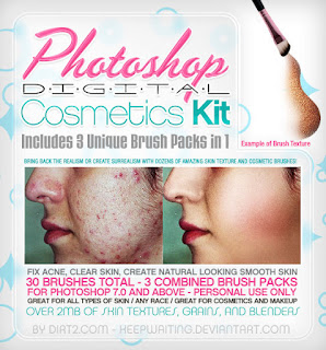 Pinceles para retocar imperfecciones de la piel en para photoshop
