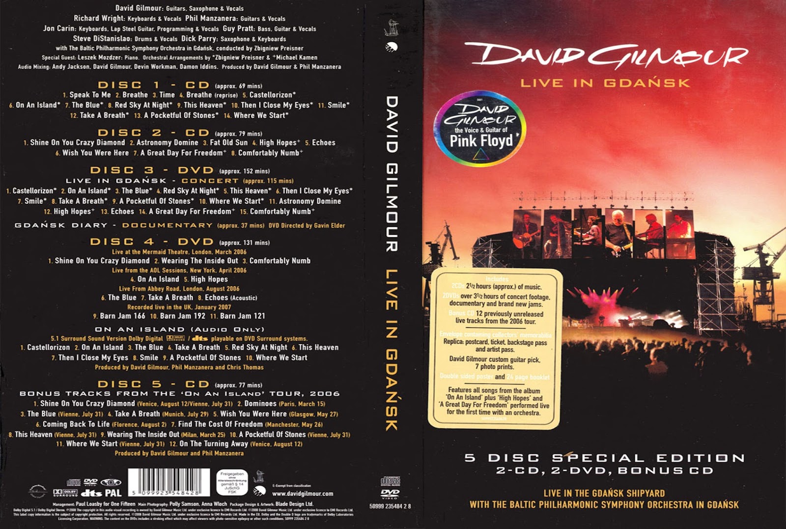 Aponcho Rock David Gilmour Live in Gdańsk (The Deluxe Edition)