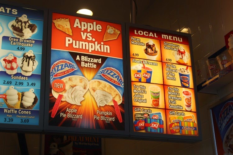 Dairy Queen Blizzard Battle Pumpkin Pie or Apple Pie. Which One