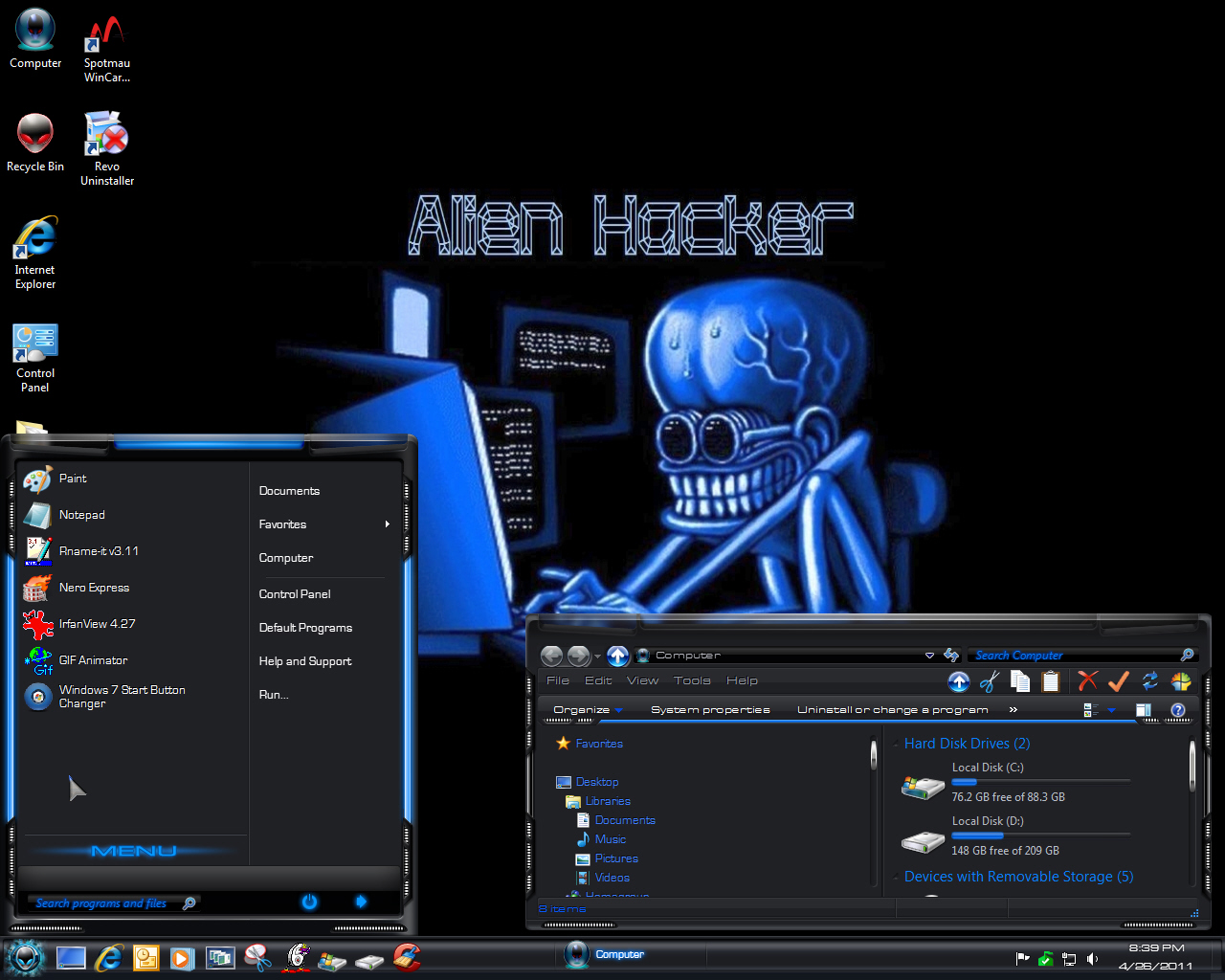 Windows 7 Alien