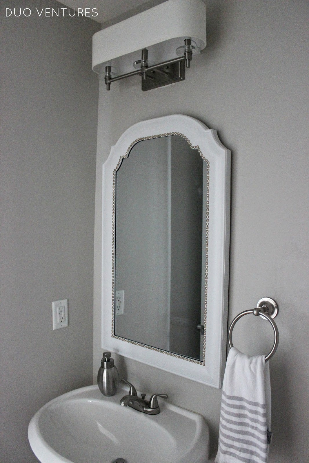 Duo Ventures Powder Room Mirror Makeover