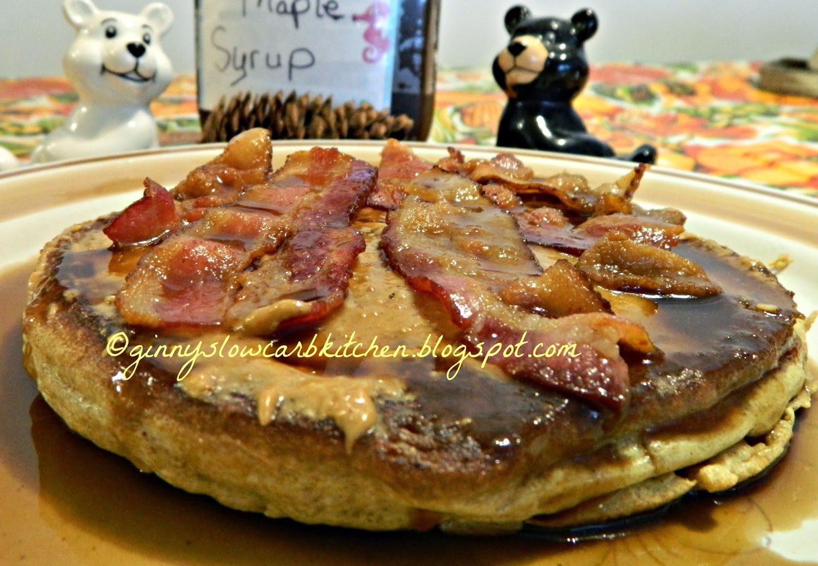 Ginny's Low Carb Kitchen MAPLE FLAVORED SYRUP AND ONE BIG FLUFFY PANCAKE