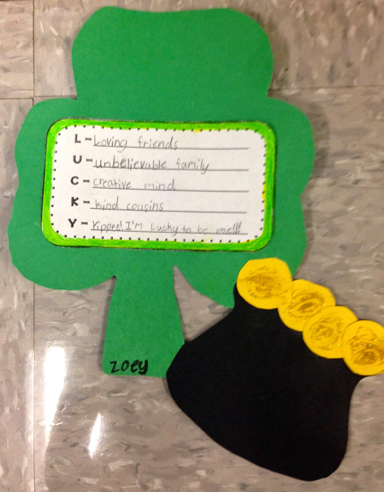 Mrs. MeGown's Second Grade Safari LUCKY Acrostic Poem Craftivity FREE