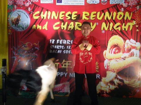 MC at CHINESE REUNION & CHARITY NIGHT - Chinese New Year's Eve 2566 Celebration.