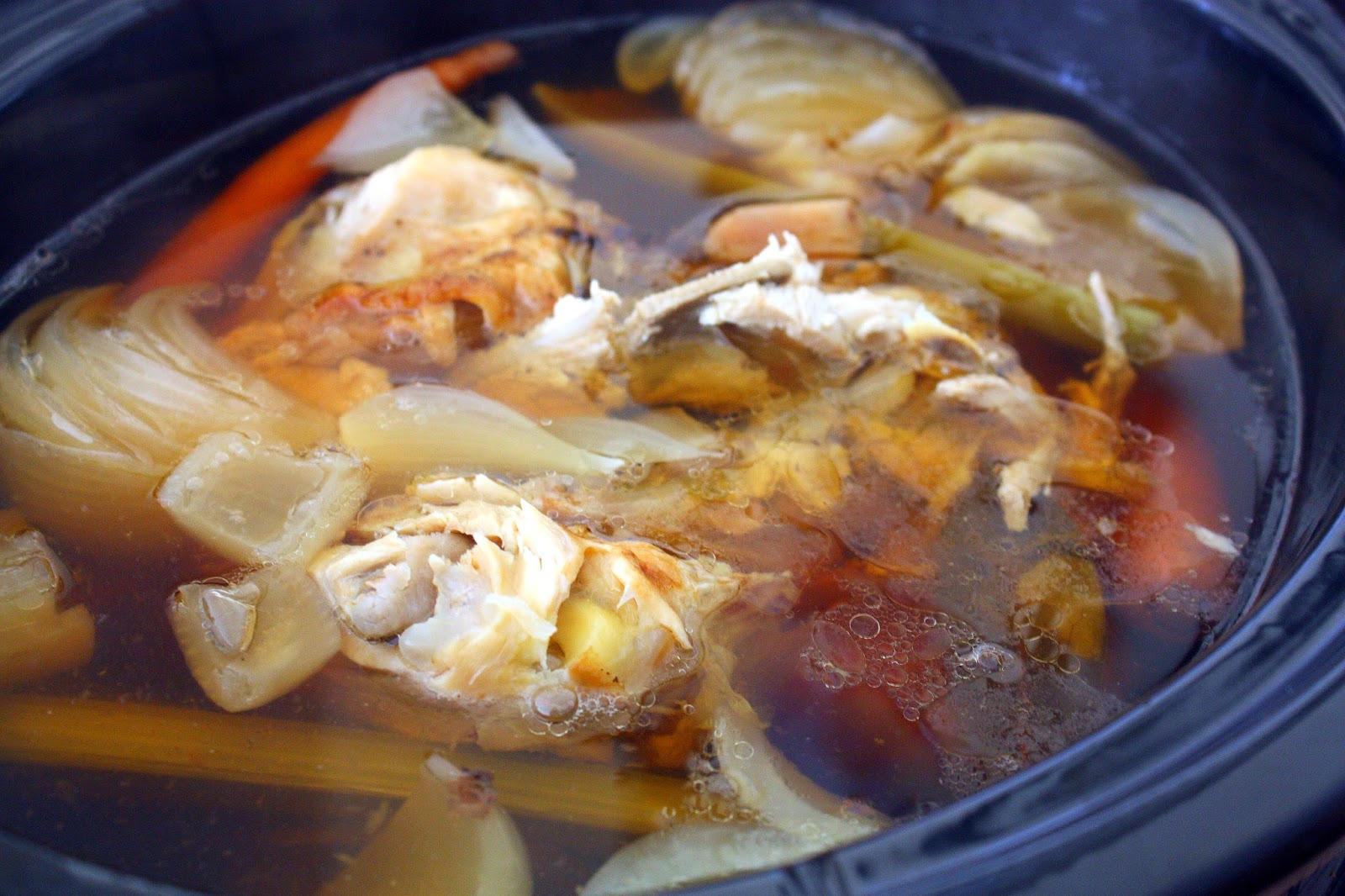 Nanna's Cookbook Easy Homemade Chicken Stock Using a Rotisserie