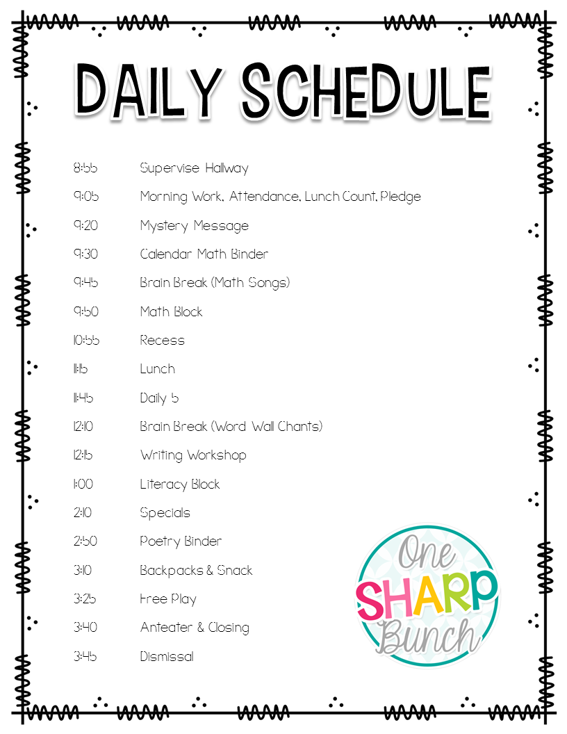 A Day in the Life of a Kindergartner - One Sharp Bunch A Day in the Life of a Kindergartner - One Sharp Bunch