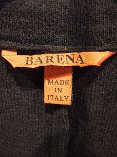 barena donna reversed lapel jacket tv in navy wool jersey