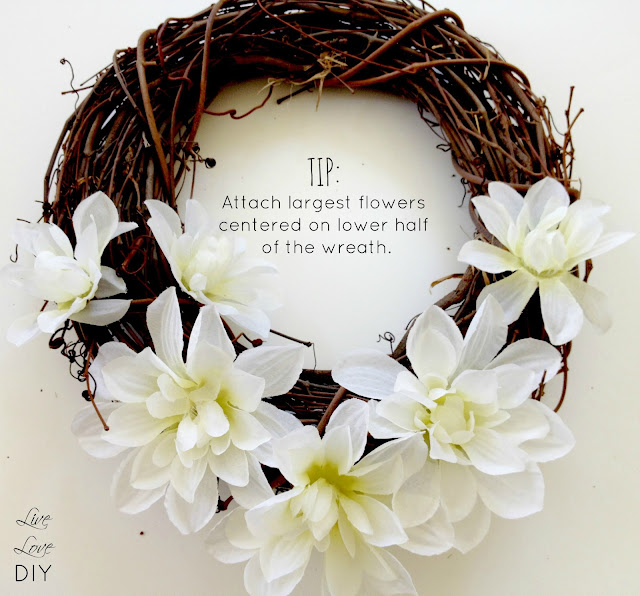 How to make a floral wreath with dollar store supplies