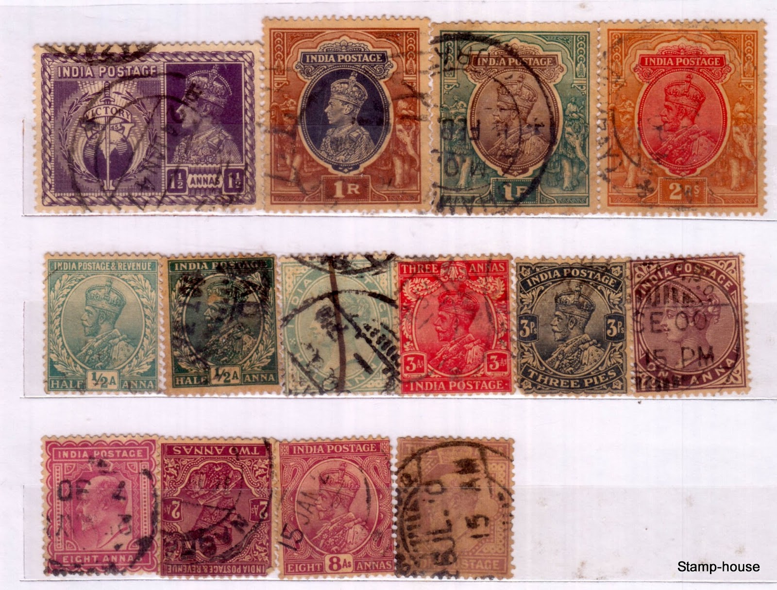 Collection of 50 Old Indian (British India Period) Stamps, eBay