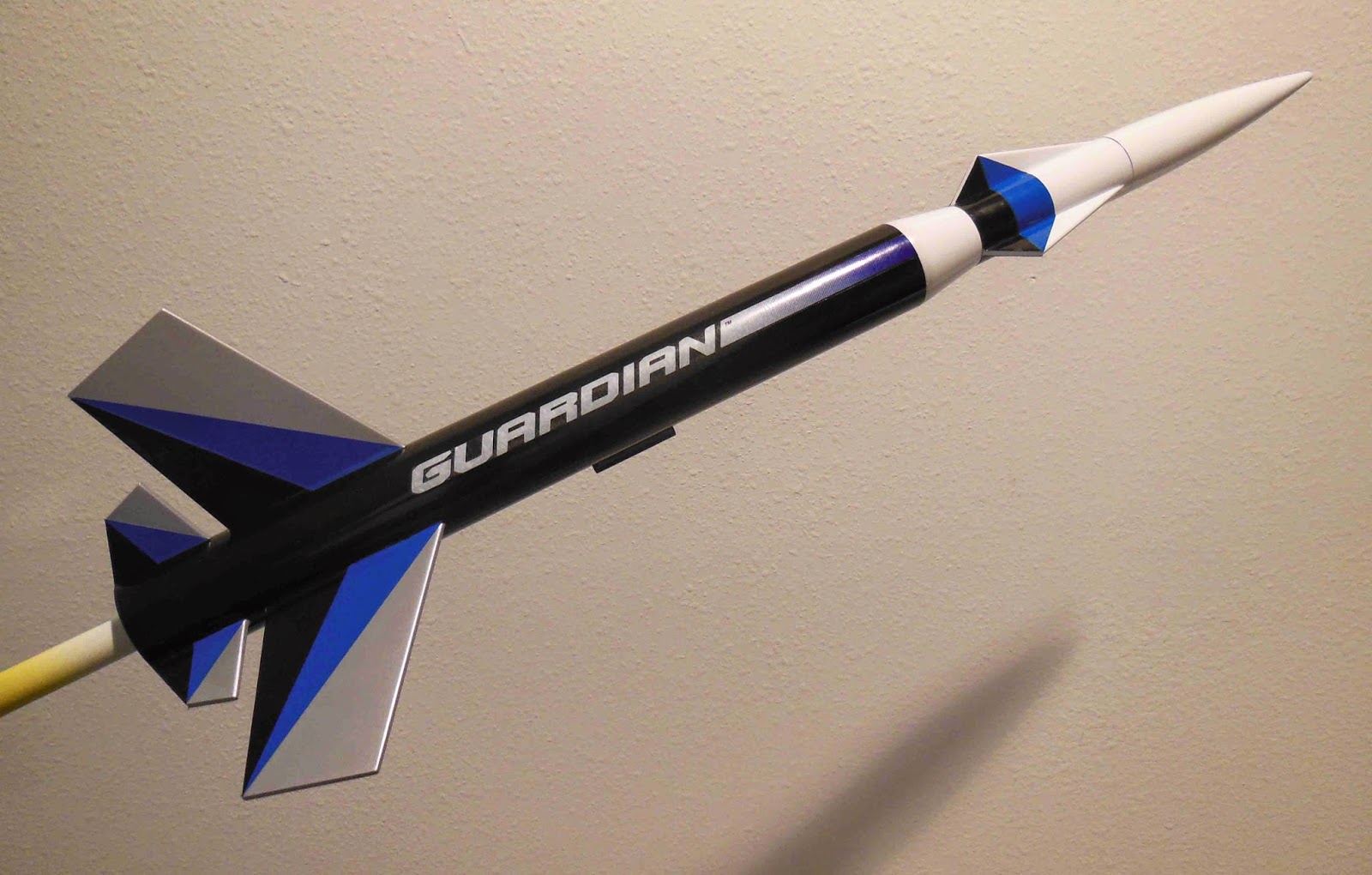 Model Rocket Building Estes Guardian Finished