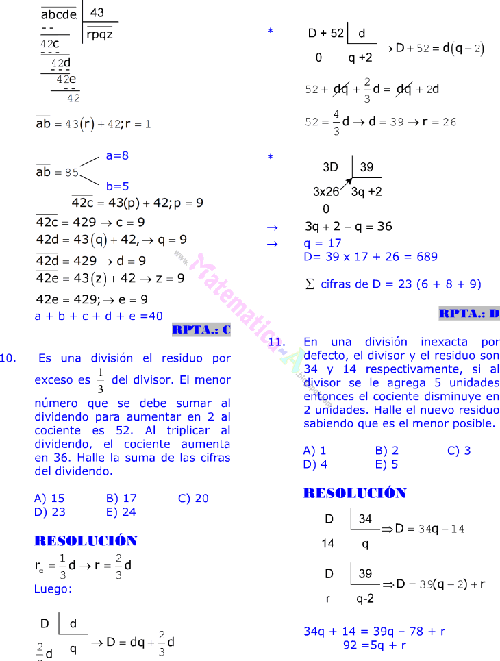 MULTIPLICACIÓN Y DIVISIÓN EJERCICIOS RESUELTOS ~ MATEMATICAS PROBLEMAS