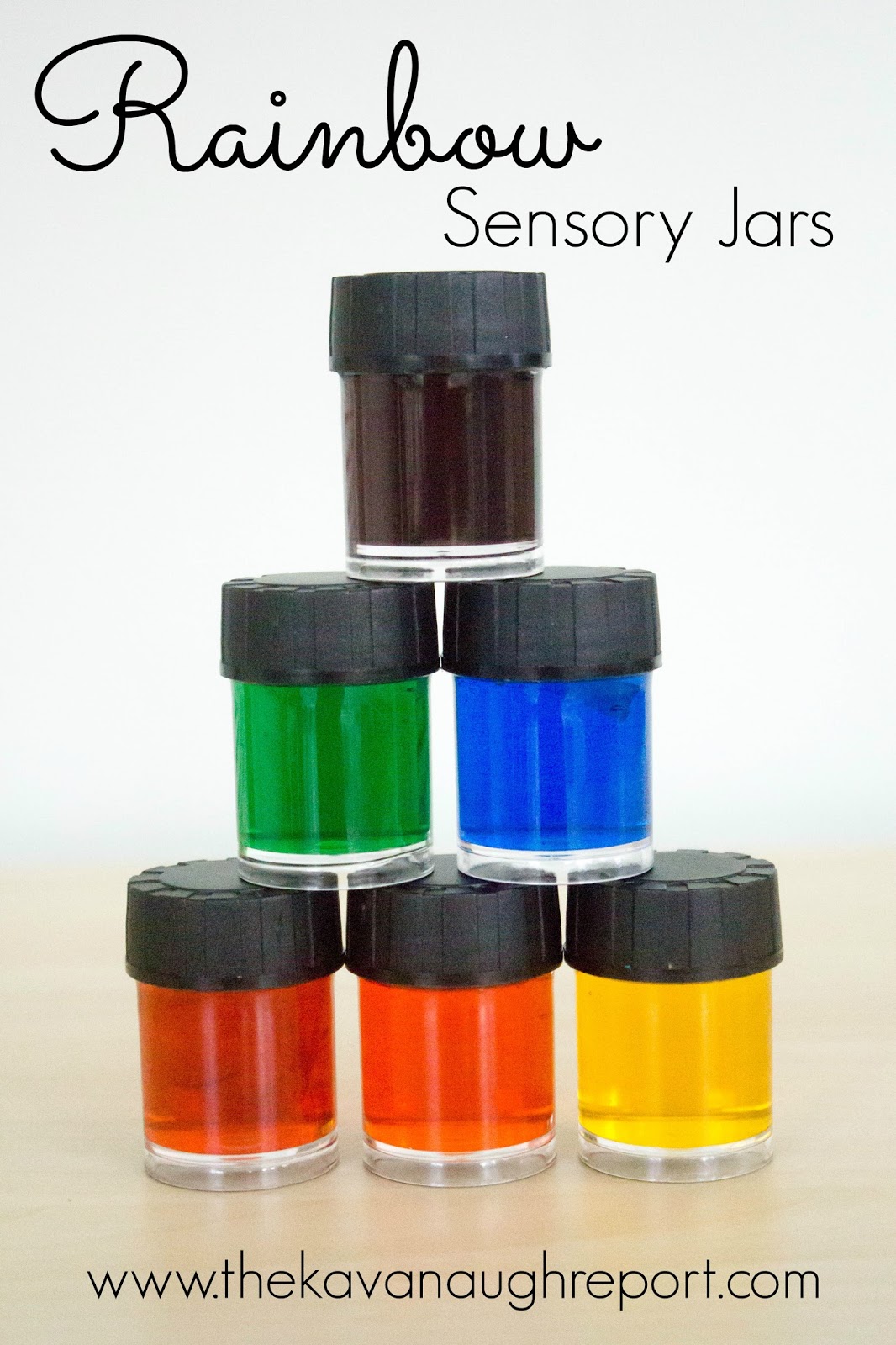Rainbow Sensory Jars An Introduction to Colors