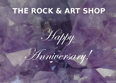 The Rock and Art Shop, downtown, Bangor,anniversary, amethyst, geode