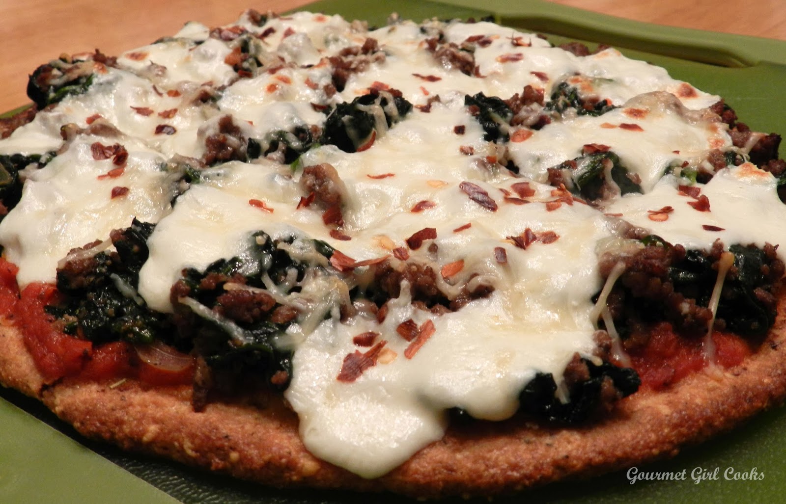 Gourmet Girl Cooks Pizza Crust Wheatfree & Low Carb...& Delicious!