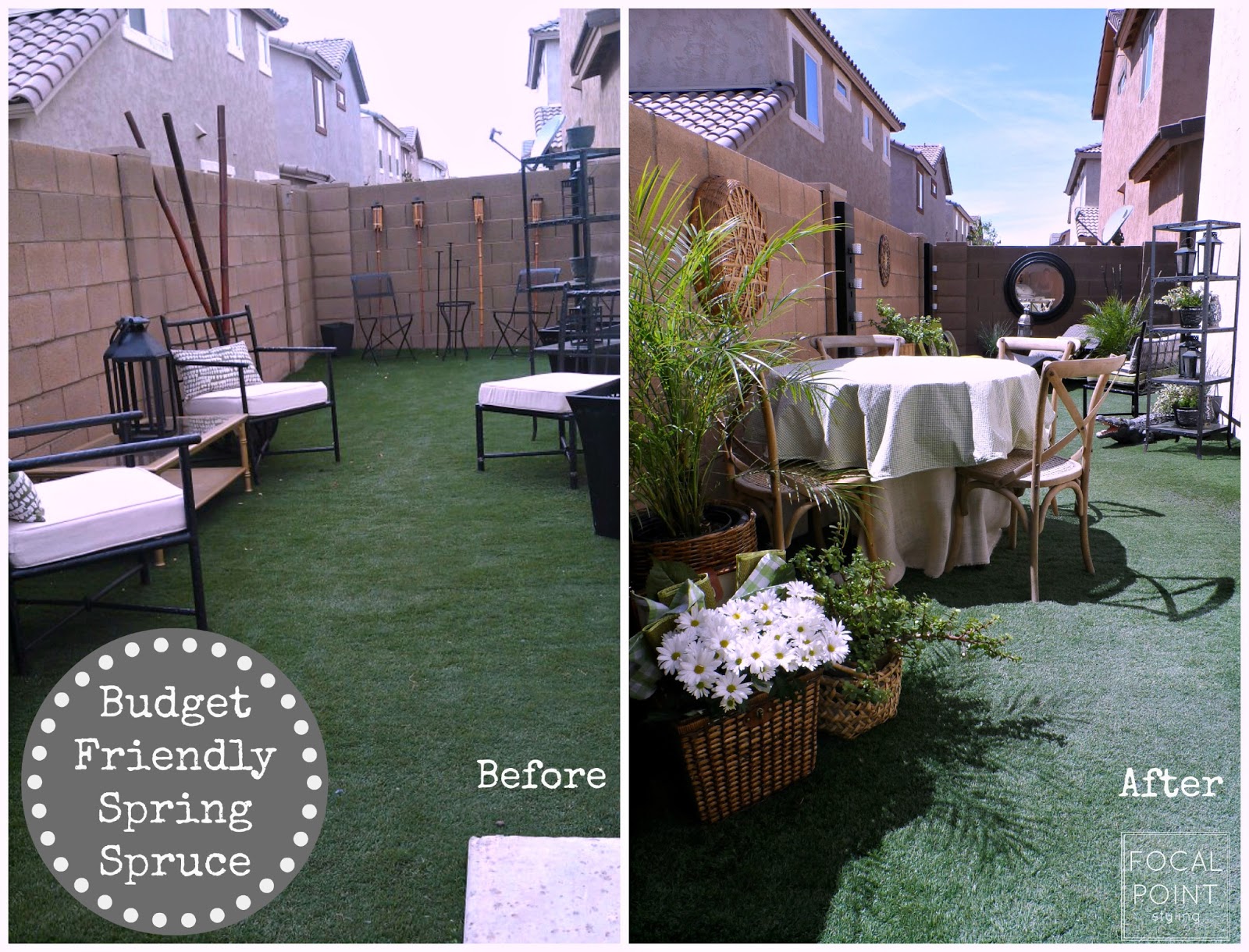 FOCAL POINT STYLING: Rental ReStyle: Budget-Friendly Backyard Spring