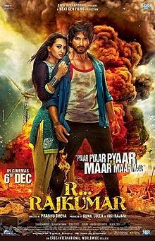 R... Rajkumar 2013 bollywood film poster, R... Rajkumar star cast Shahid Kapoor, Sonakshi Sinha