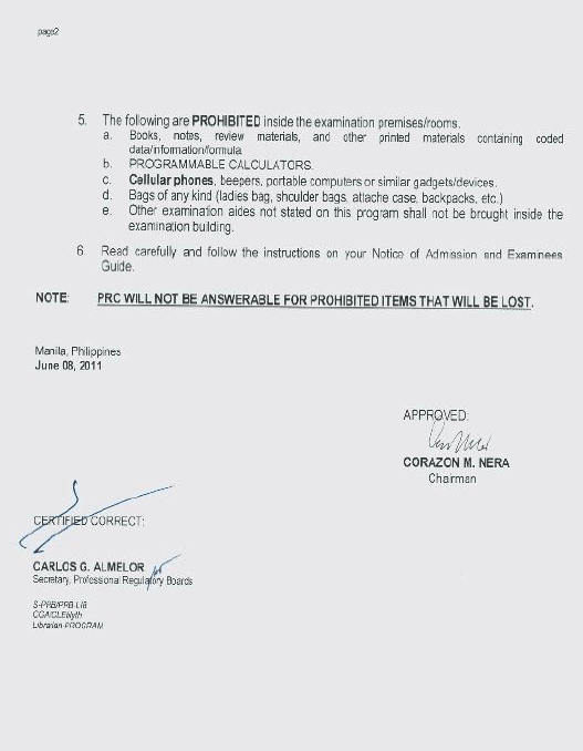 PLAI Southern Tagalog Region Librarians Council BFL Memo for 2011 LLE