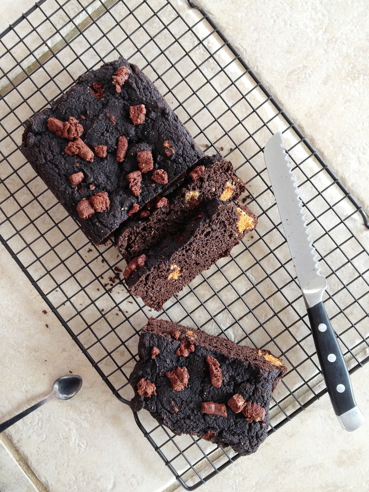 clarkpharm Chocolate Brownie Protein Bread with Quest Bar Bits