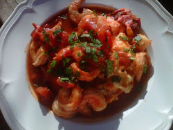 Shrimp Diablo with Polenta
