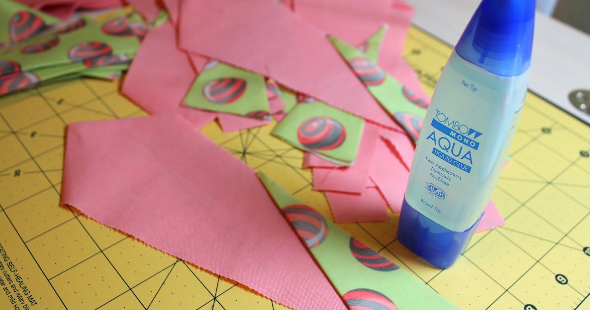 Just Let Me Quilt Using Glue To Hold That Fabric Piece In Place