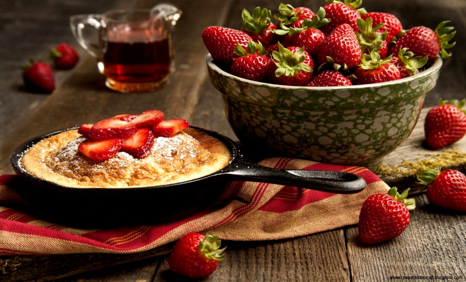 Strawberry Berry Cake Dessert Hd Wallpaper