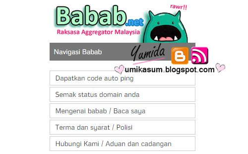 Cara letak kod auto ping babab.net dalam blog, laman ping busuk.org kini dikenali babab.net, ping busuk bertukar kepada babab, cara letak kod auto ping babab dalam blog, tutorial pasang dan masukkan code auto ping babab di blog, panduan guna ping artikel babab, perbezaan dan kelebihan letak kod banner dan kod widget babab.net dalam blog, gambar babab.net