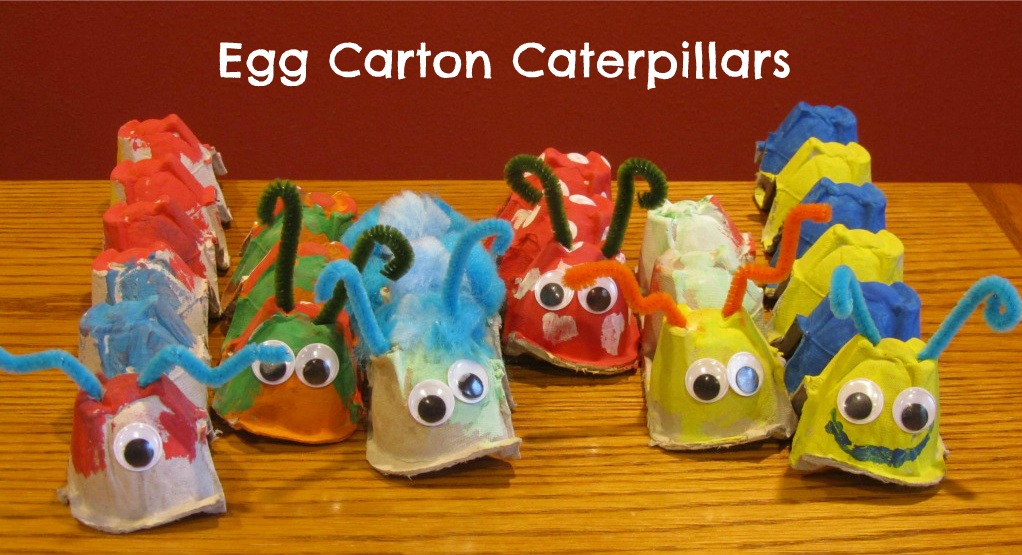 Life on the Gravelly Road Egg Carton Caterpillars