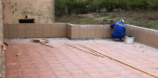 Small bits on the bottom of the wall gets tiled Small bits on the bottom of the wall gets tiled
