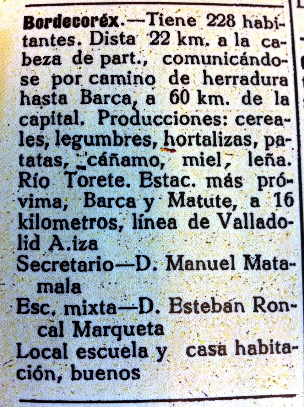 Pueblo de Bordecorex El maestro de Bordecorex