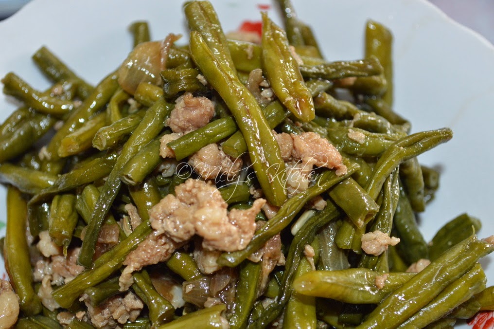 Mely's kitchen Ginisang Sitaw with Giniling