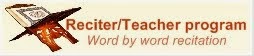 Word by word Quran reciter/teacher program