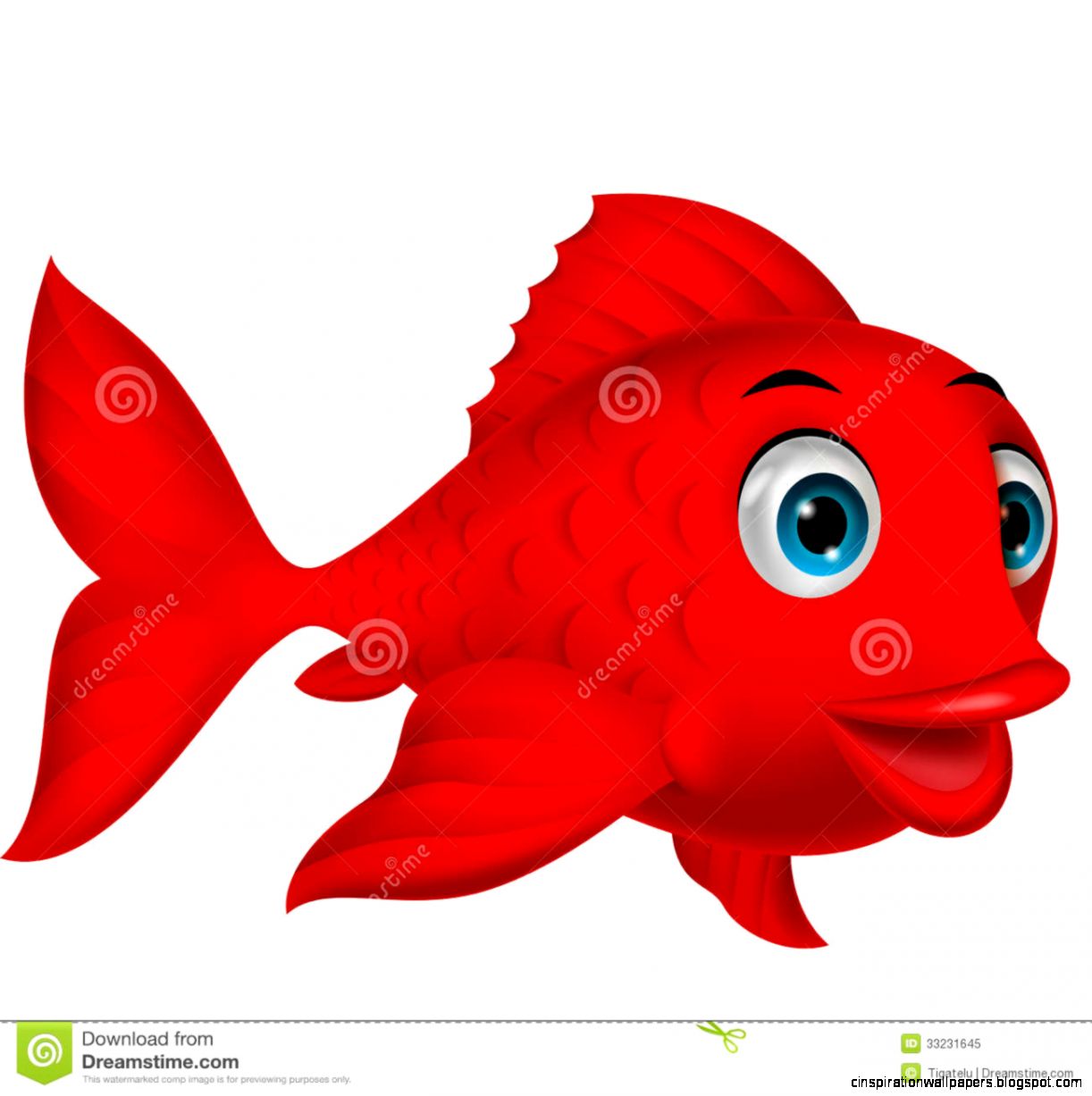 Red Cartoon Fish Red Cartoon Fish