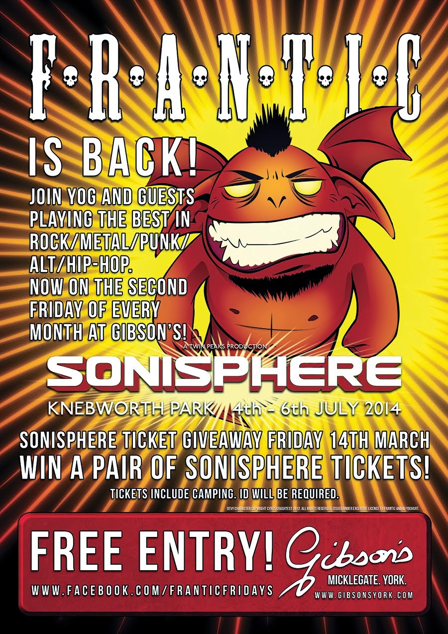 Win Sonisphere Tickets Friday 14th March