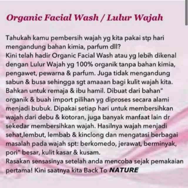 lulur wajah organik