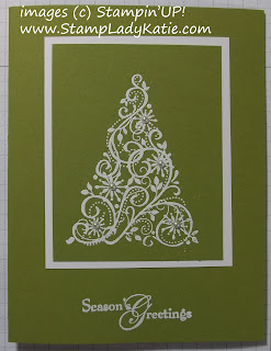 card made with Stampin'UP! stamp set: Snow Swirled and pearls