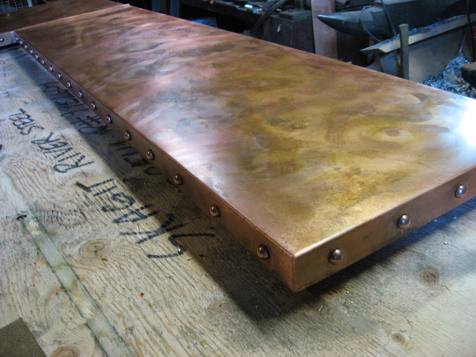 HEAVY METAL WORKS PATINA COPPER BAR TOP