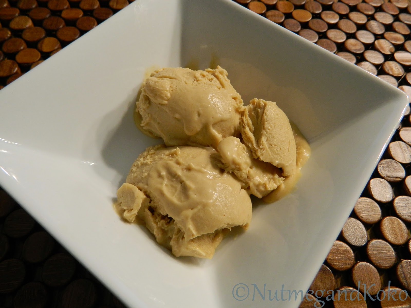 Nutmeg and KoKo Homemade Peanut Butter Ice Cream {Dairyfree!}