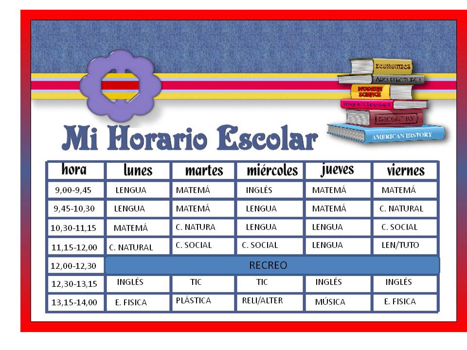 HORARIO DE 6º A